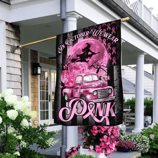 Breast Cancer Awareness 'In October We Wear Pink' Flag QUY4173