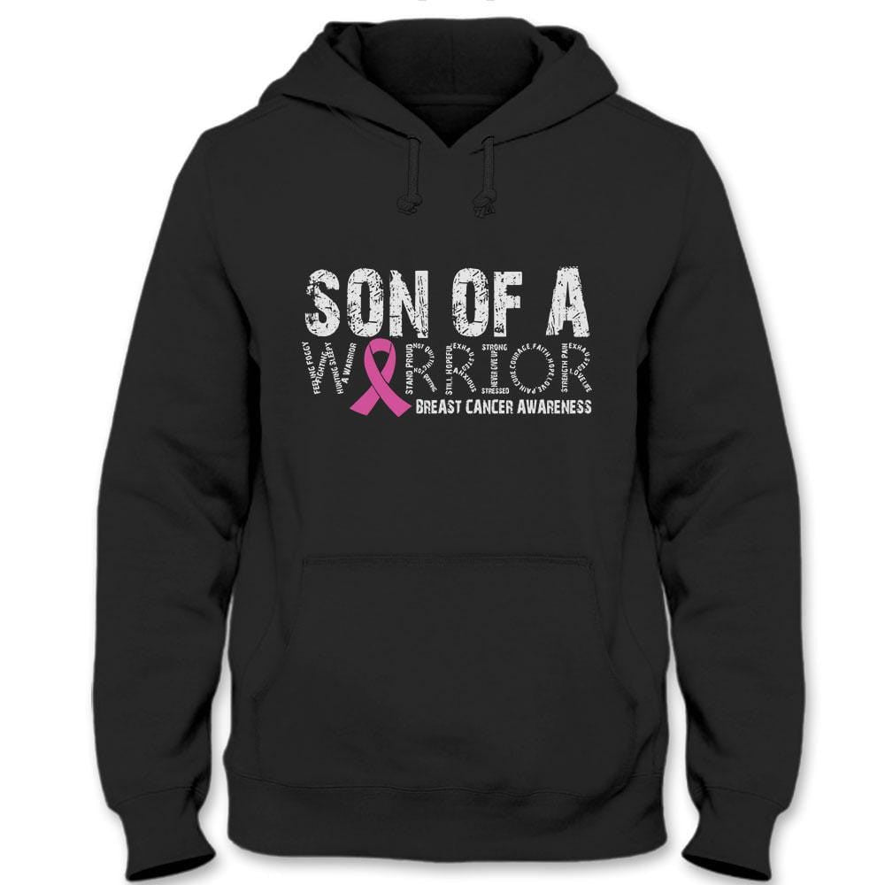 Son Of A Warrior, Pink Ribbon, Breast Cancer Survivor Awareness Shirt THAOVTT775