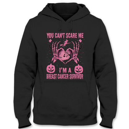 You Can't Scare Me, Skeleton Heart, Breast Cancer Survivor Awareness Shirt YVT0533