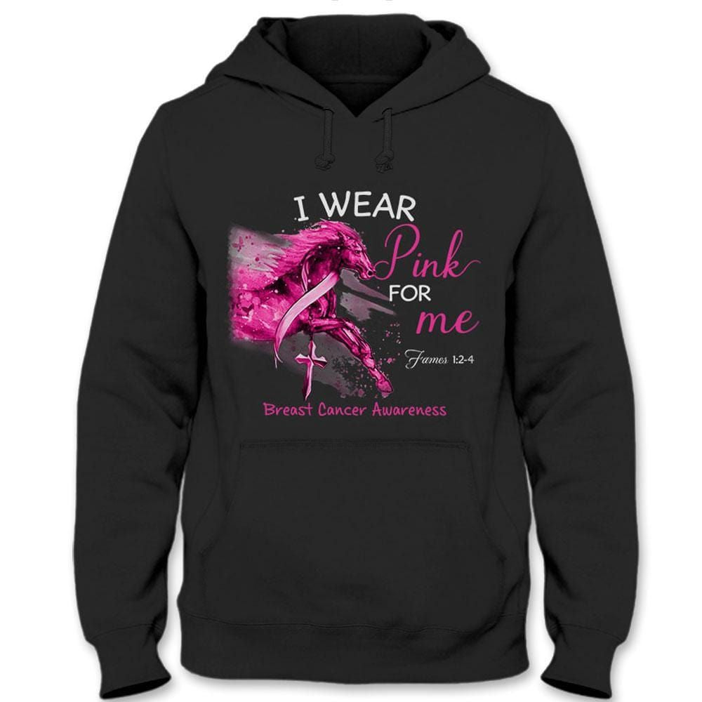 I Wear Pink For Me, Pink Ribbon Horse, Breast Cancer Survivor Awareness Shirt TH3415