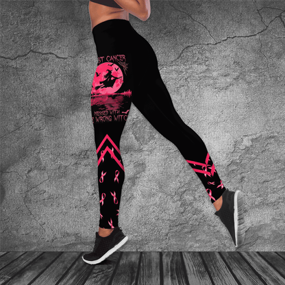 Breast Cancer Awareness 'Halloween' Hollow Tank Top & Leggings Set QUY4918