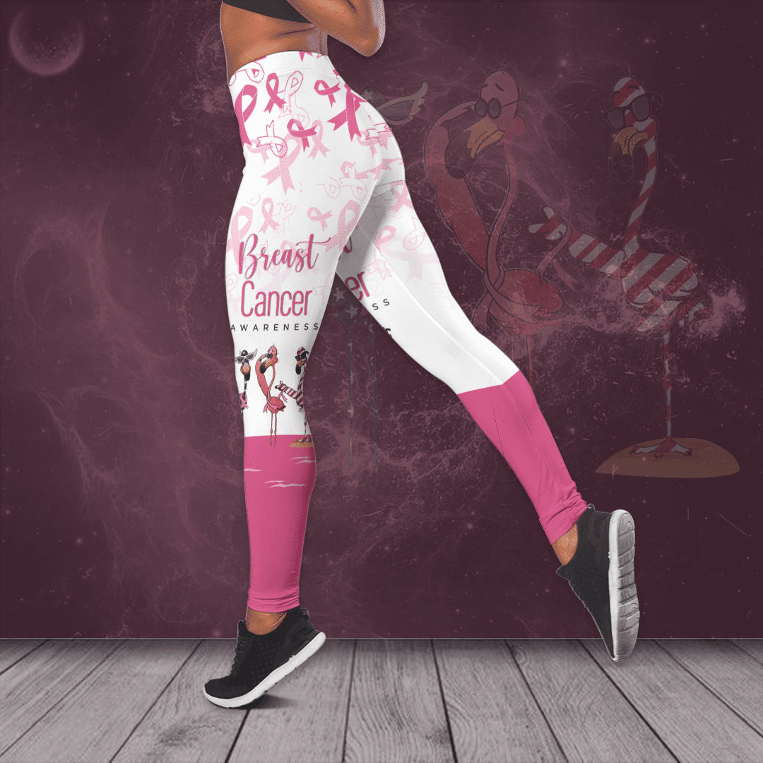Breast Cancer Awareness Hollow Tank Top & Leggings TH3235