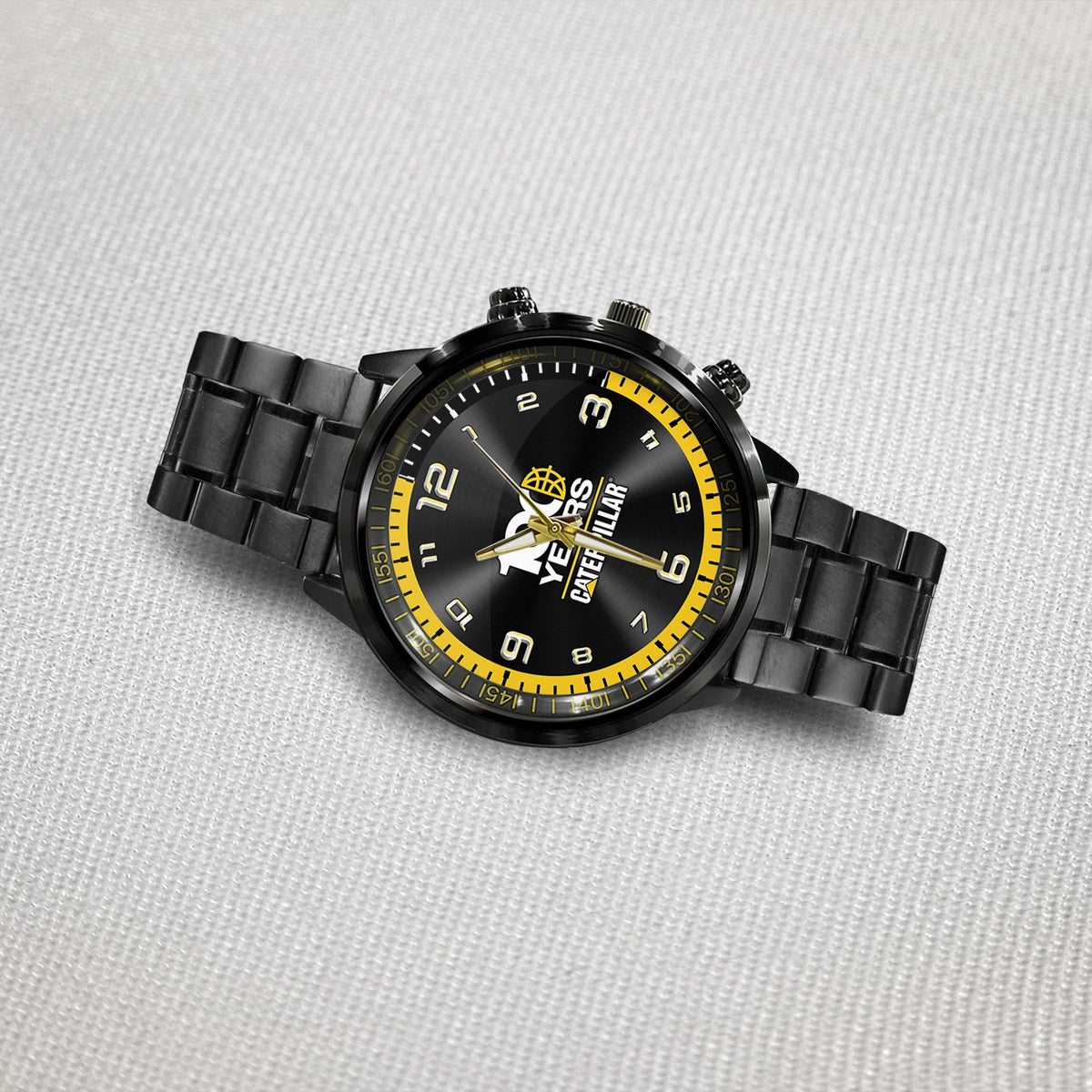 CAT 100 Years Personalized Black Hand Watch for fan-Limited Edition YVT1033