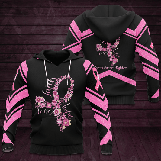 Breast Cancer Awareness Butterfly 3D Hoodie TH3468