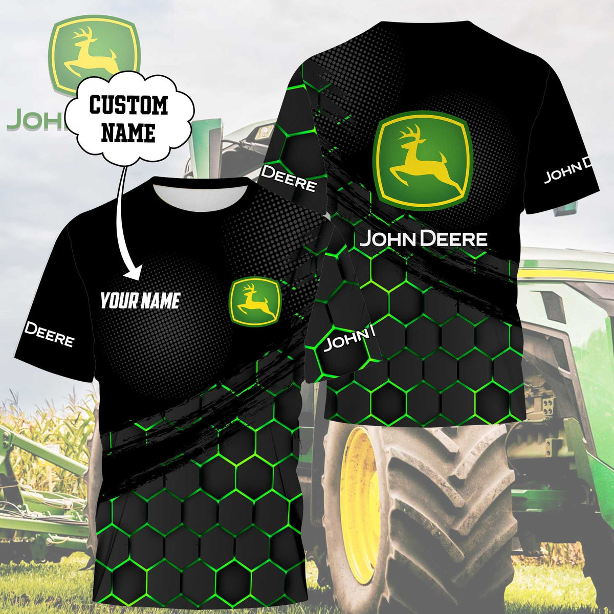 Custom Name JD 3D Apparels YVT0660