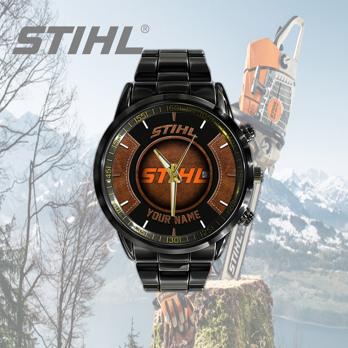 STL Chainsaw New Personalized Black Hand Watch for fan-Limited Edition YVT0423