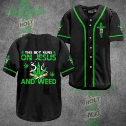 Weed Jesus Baseball Jersey WED3005N8VKO