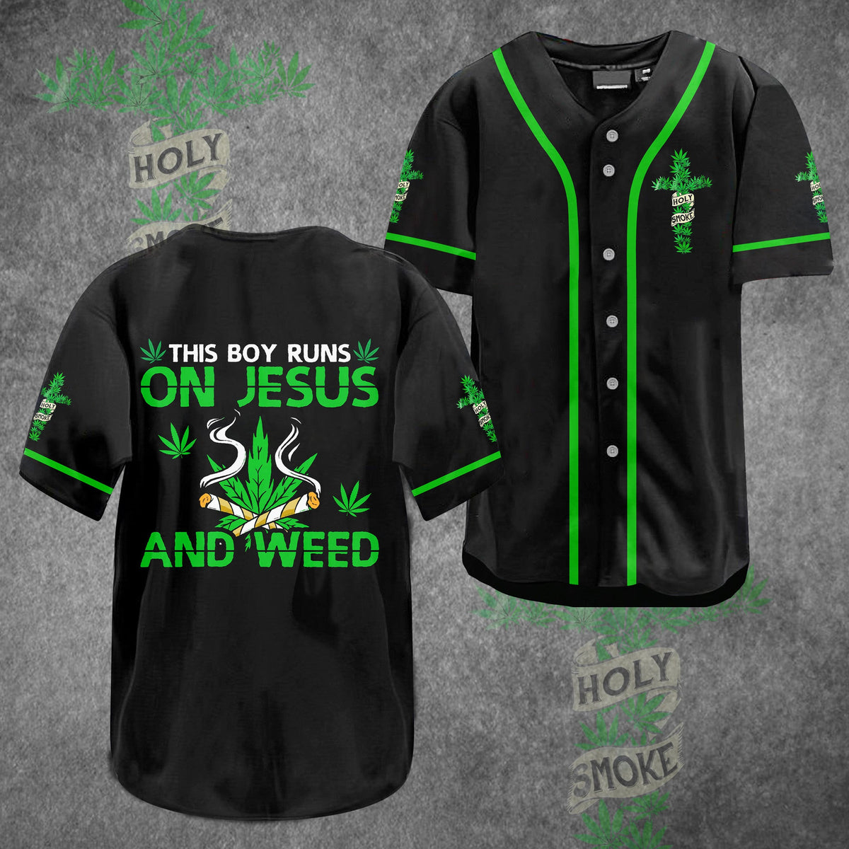 Weed Jesus Baseball Jersey WED3005N8VKO