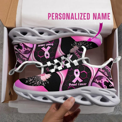 Personalized Name Breast Cancer Fighter Custom Sneakers