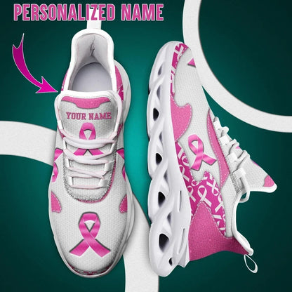Personalized Name Breast Cancer Fighter Custom Sneakers