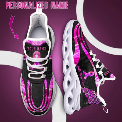Personalized Name Breast Cancer Fighter Custom Sneakers
